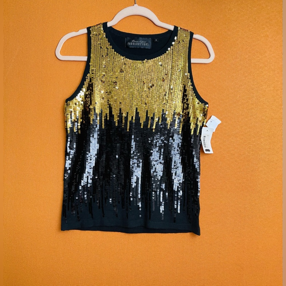 Women Sequin Top Size S